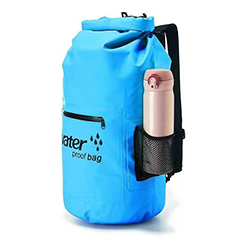 Waterproof bag with bottle holder