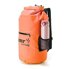 Waterproof bag with bottle holder