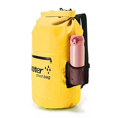 Waterproof bag with bottle holder 