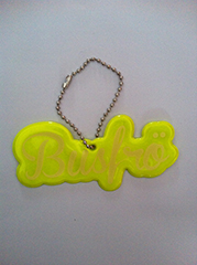 Name Reflective Tag Pendant Keyring Keychain