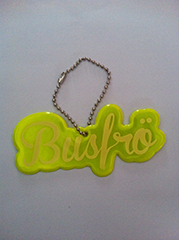 Name Reflective Tag Pendant Keyring Keychain