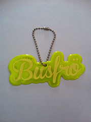 Name Reflective Tag Pendant Keyring Keychain