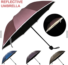 3 Folding Reflective Glow Umbrella
